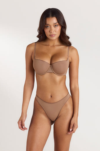 Comfort Extreme Push-Up Balconette BH - Hasselnøddebrun alternate