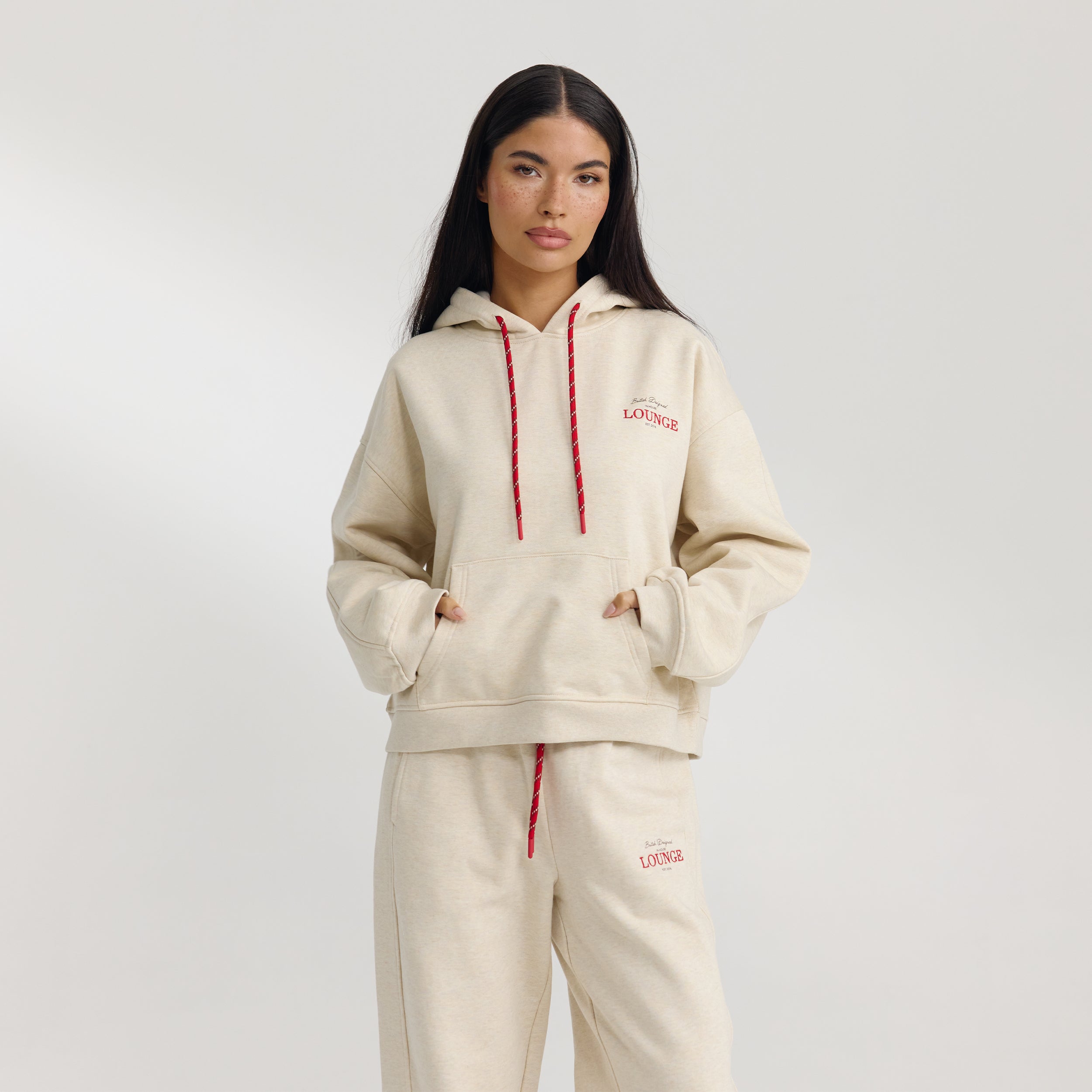 Oversized Hættetrøje - Havregryn Marl alternate