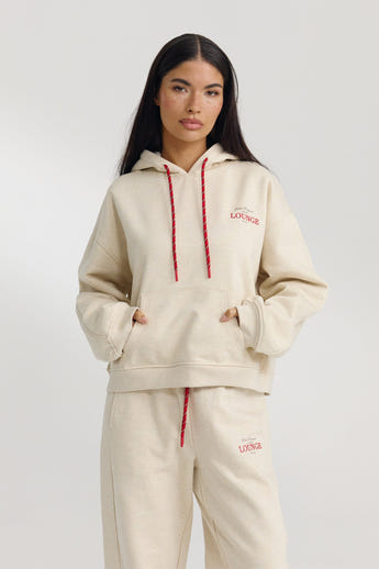 Oversized Hættetrøje - Havregryn Marl alternate