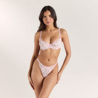 Orelia Balcony BH - Blomstret Pink