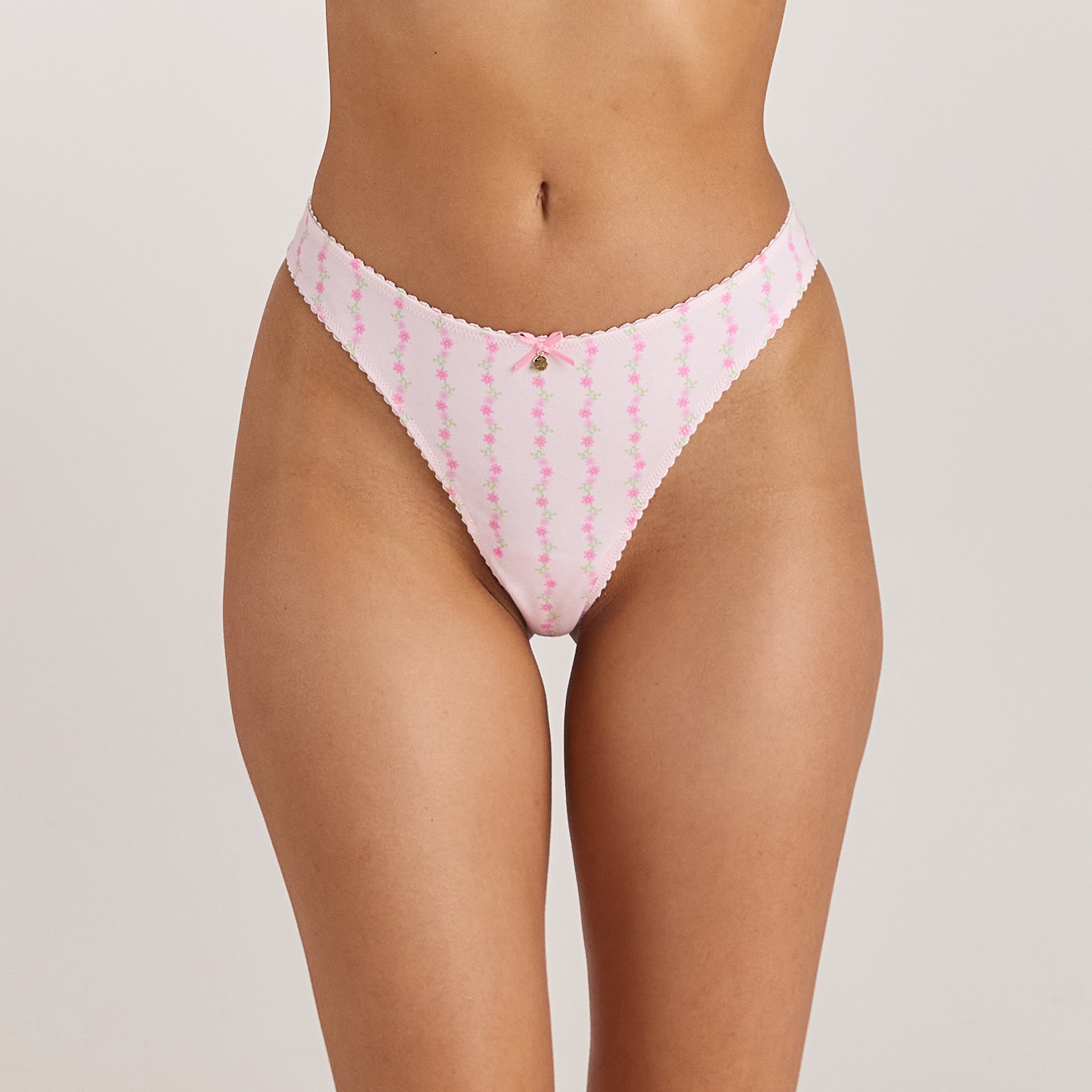 Cotton Kisses Thongs (3-pakke) | Cotton Kisses Thongs (3-pakke) - Pink Print