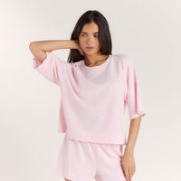 Soft Waffle Pyjamatop - Pink