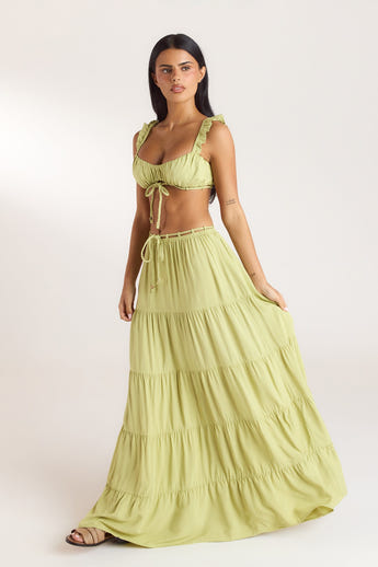 Bralette (sæt) - Vasket Limegrøn alternate