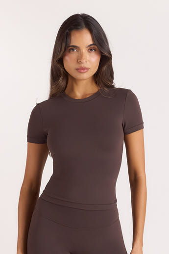 ContourSoft™ Short Sleeve T-Shirt - Mørk Chokolade