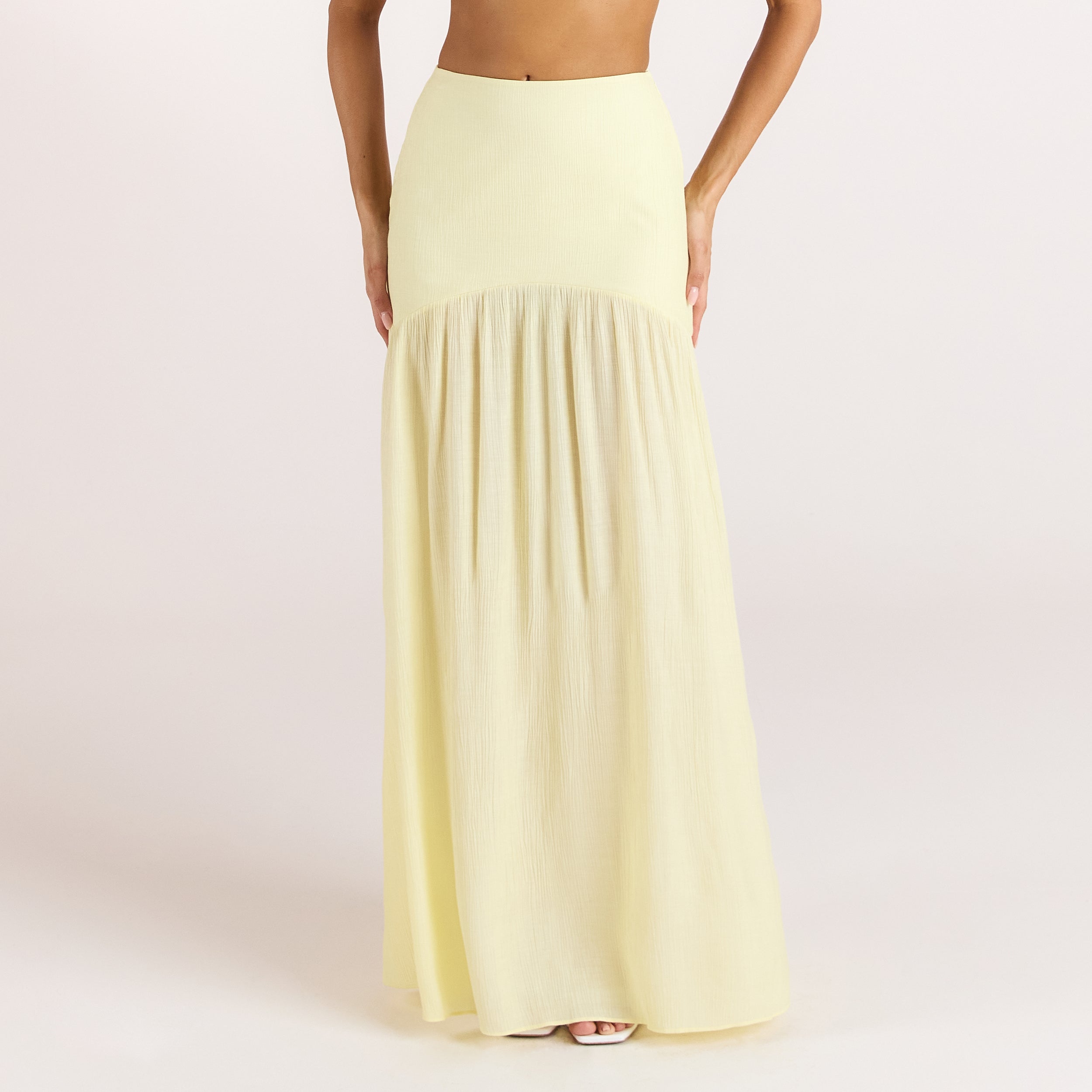 Sheer Maxi-nederdel - Citrongul