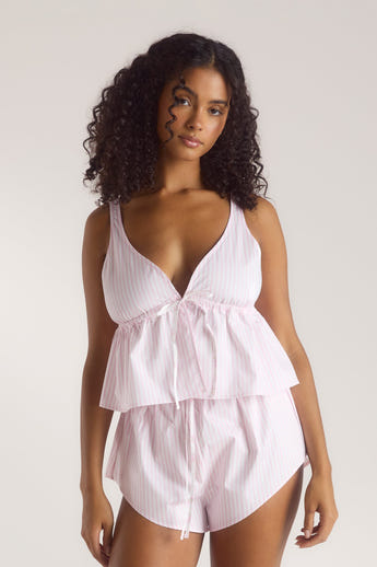 Bloom & Stripe Cami Pyjamatop - Pink