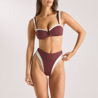 Monaco Bandeau Bikinitop - Blomme