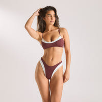 Monaco Bralette Bikinitop - Blomme