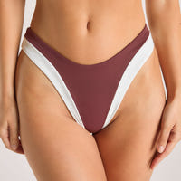 Monaco High-Leg Brazilian Bikinitrusser - Blomme