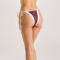 Monaco Tie Side Brazilian Bikinitrusser - Blomme