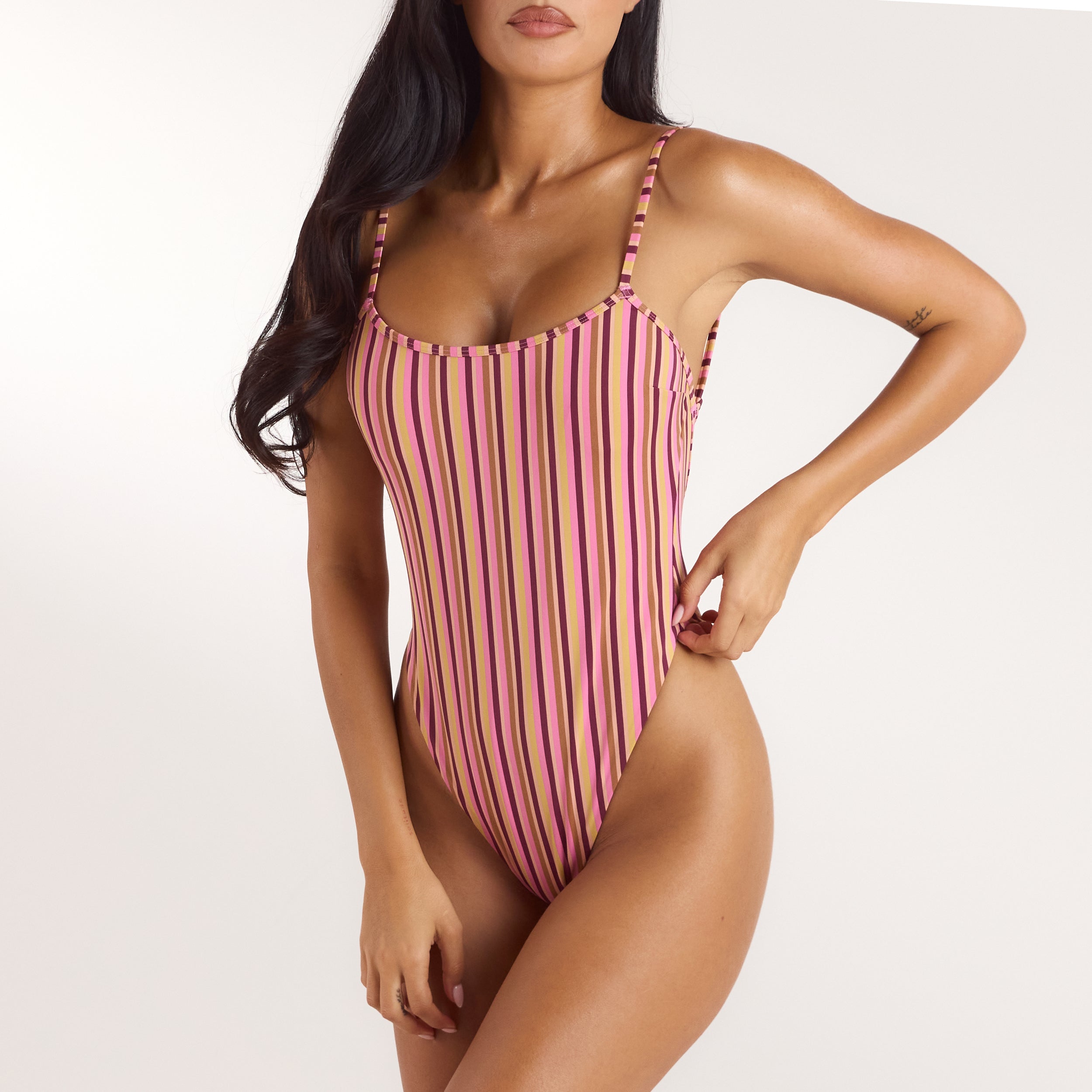 Sunstripe Badedragt - Retro Stripe alternate