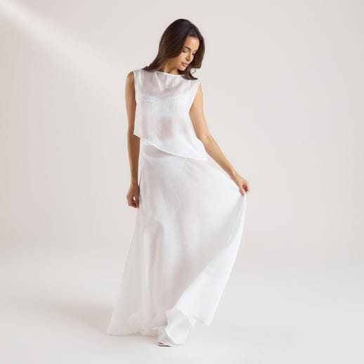 Sheer Maxi Nederdel - Hvid