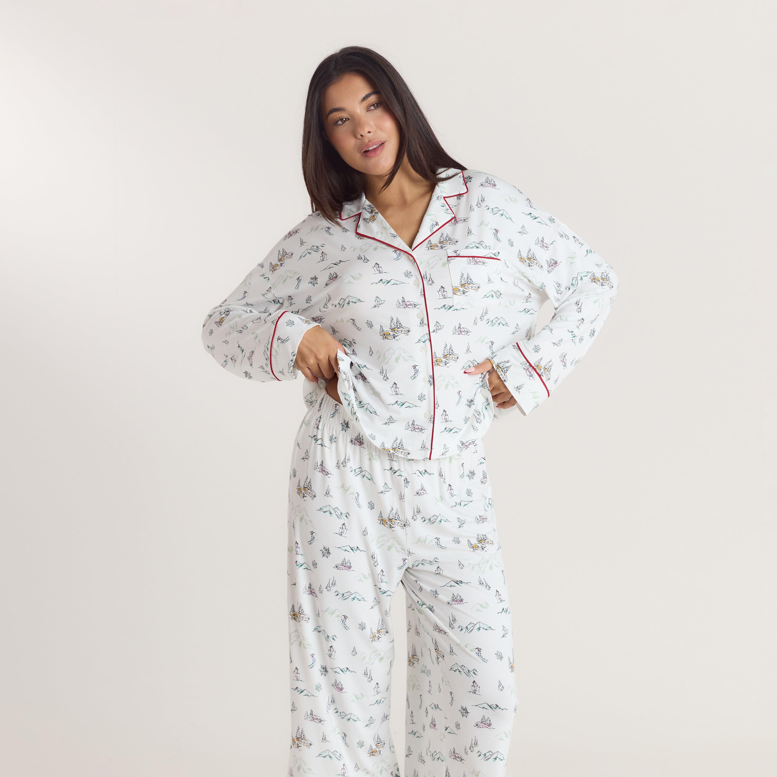 Alpine Dreams Pyjama Skjorte - Skitryk alternate