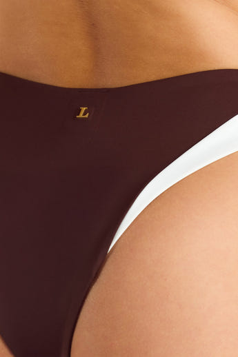 Monaco High-Leg Brazilian Bikinitrusser - Chokolade alternate