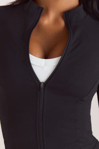 ContourSoft™ Cinch Jakke med lynlås - Sort alternate