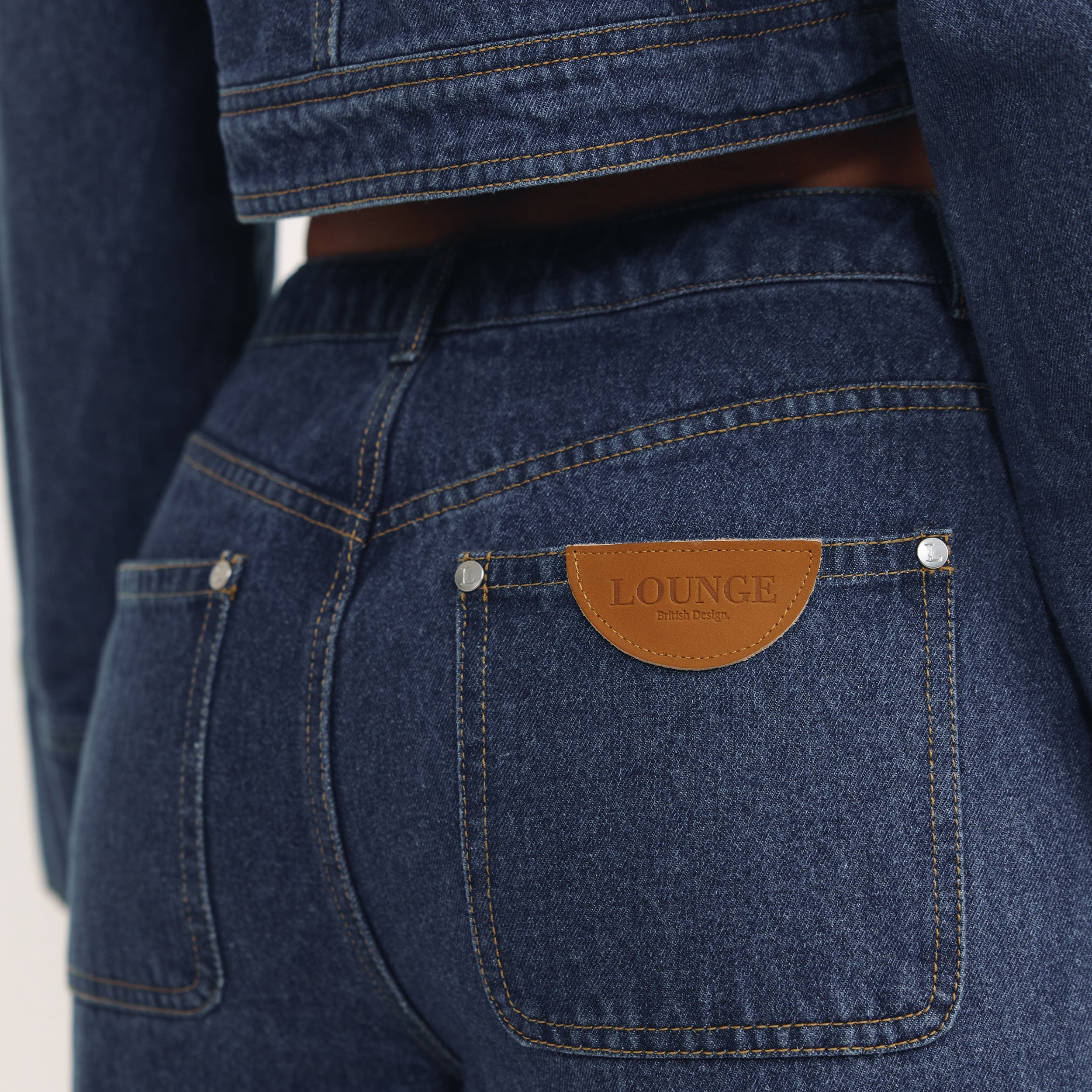 Højtaljede jeans med brede ben | Højtaljede jeans med brede ben - Blå