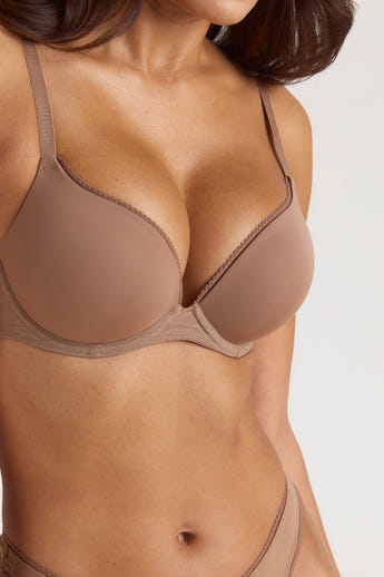 Comfort Høj Push-Up BH - Hasselnøddebrun alternate