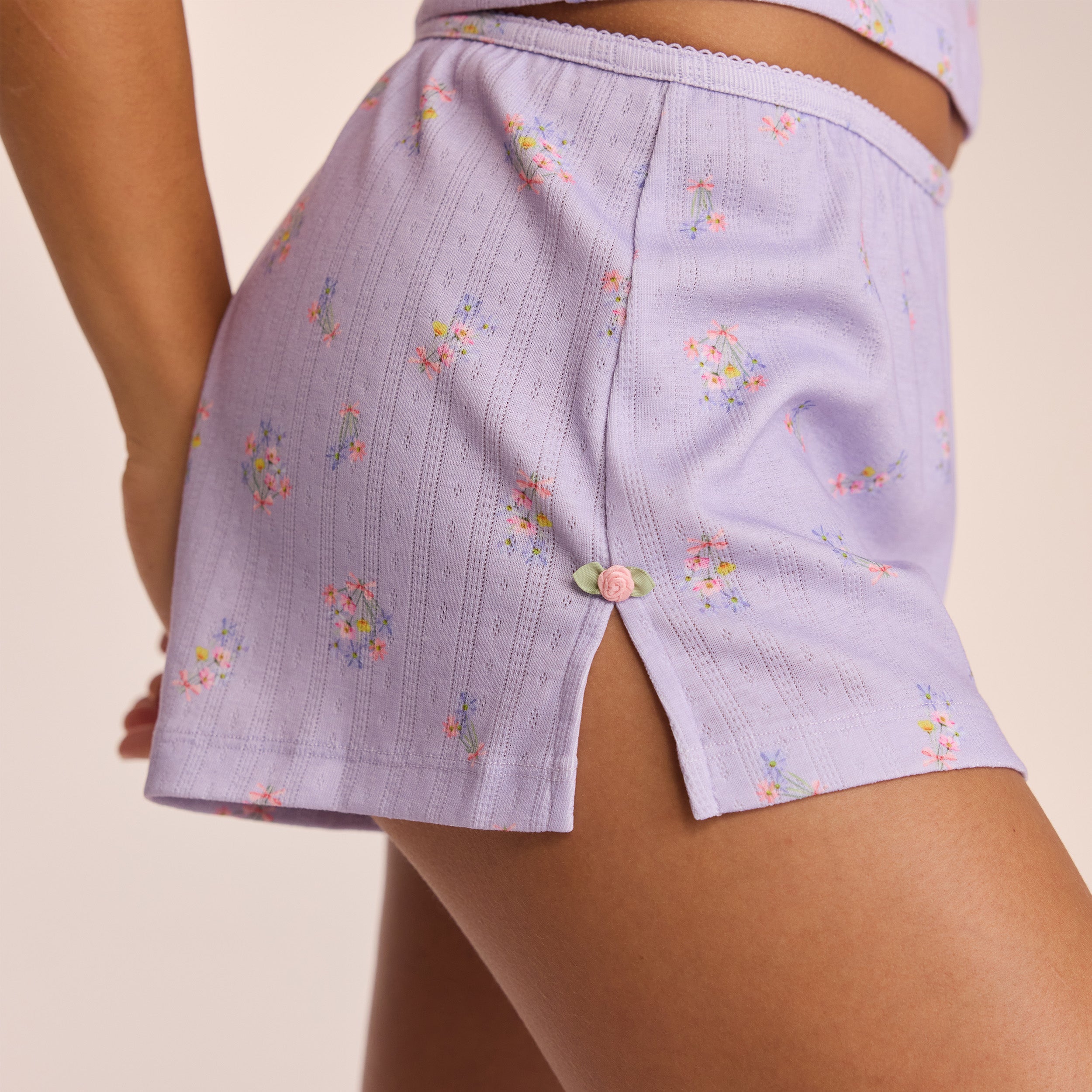 Pointelle Pyjamashorts  | Ava, XS