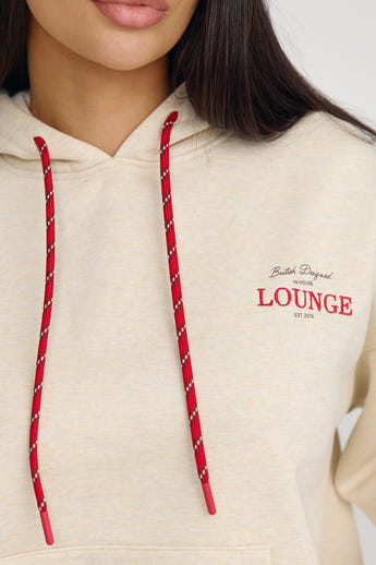 Oversized Hættetrøje - Havregryn Marl