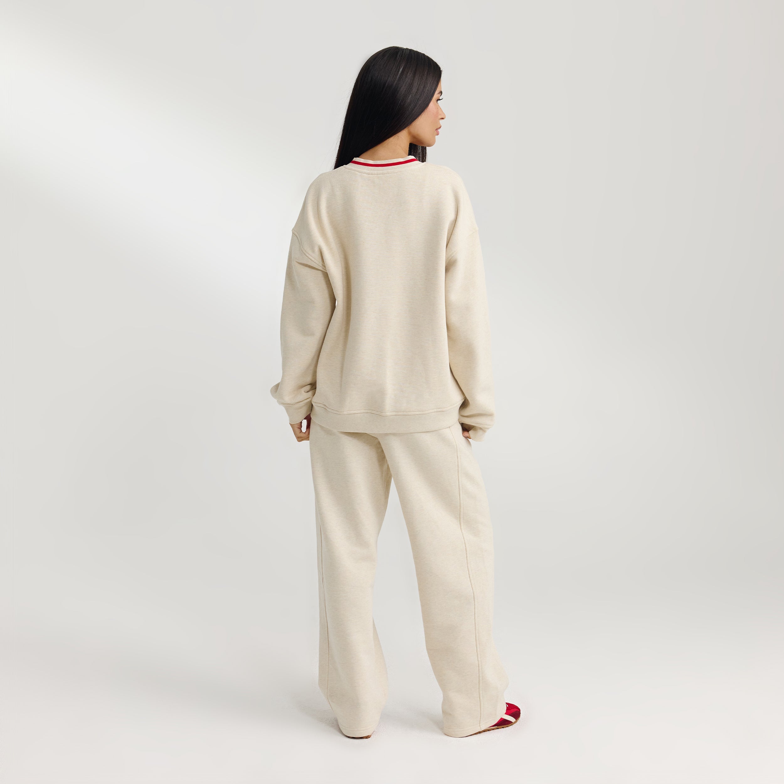 V-Neck Trøje - Havregryn Marl alternate