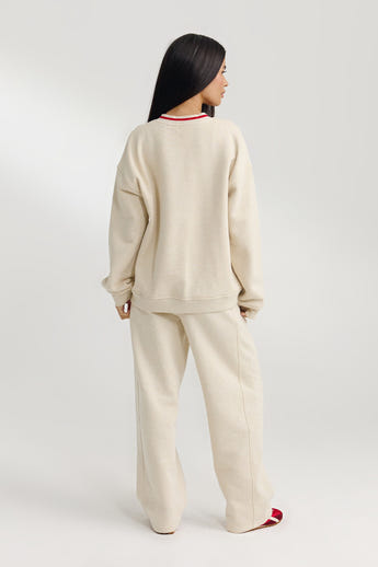 V-Neck Trøje - Havregryn Marl alternate