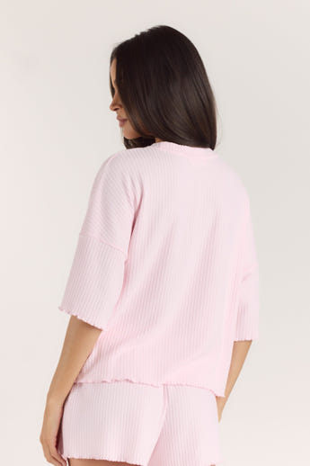Soft Waffle Pyjamatop - Pink alternate