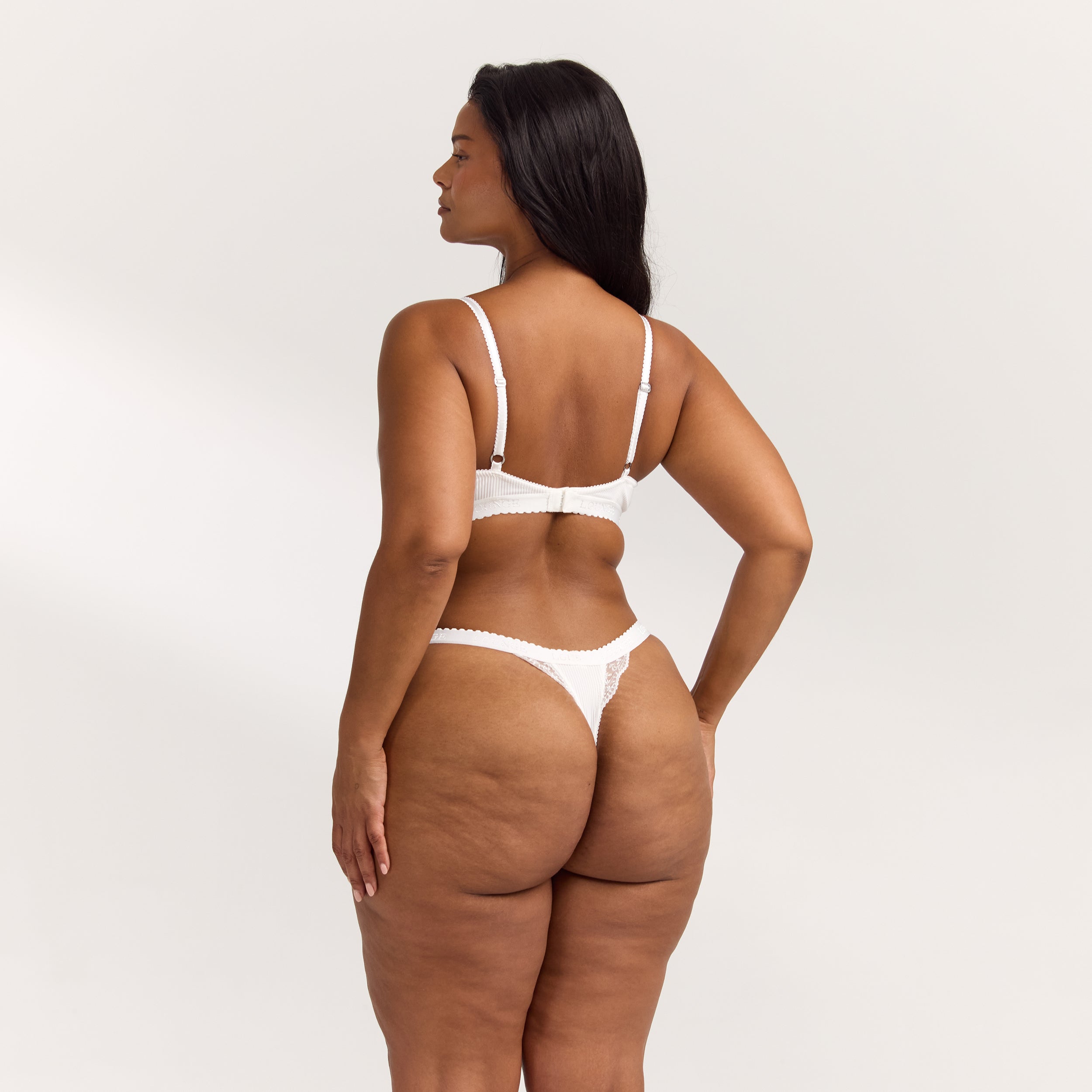 Ribbed Balcony BH | Ribbed Balcony BH - Hvid