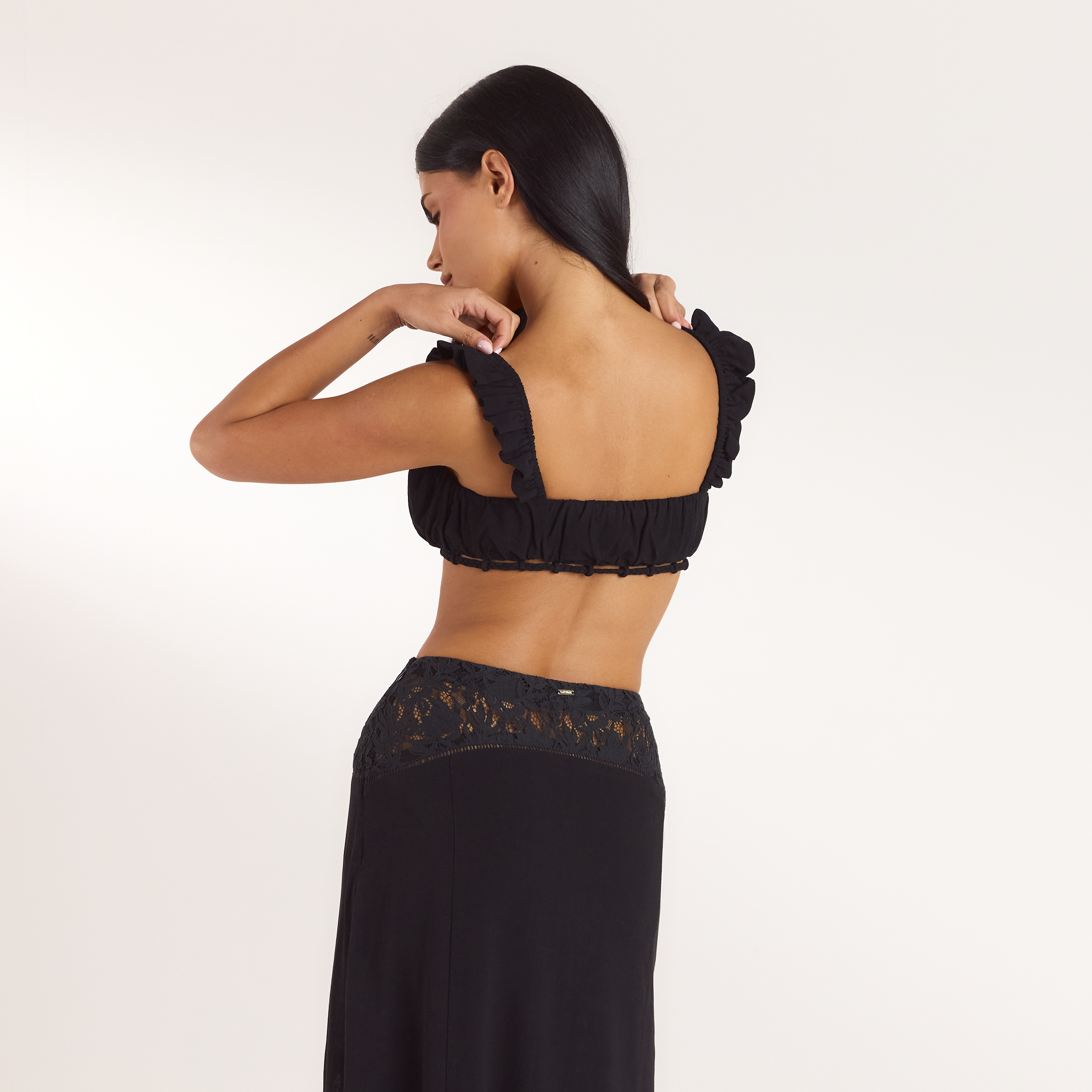 Bralette med rynk - Sort alternate