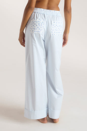 Bloom & Stripe Pyjamabukser - Blå alternate