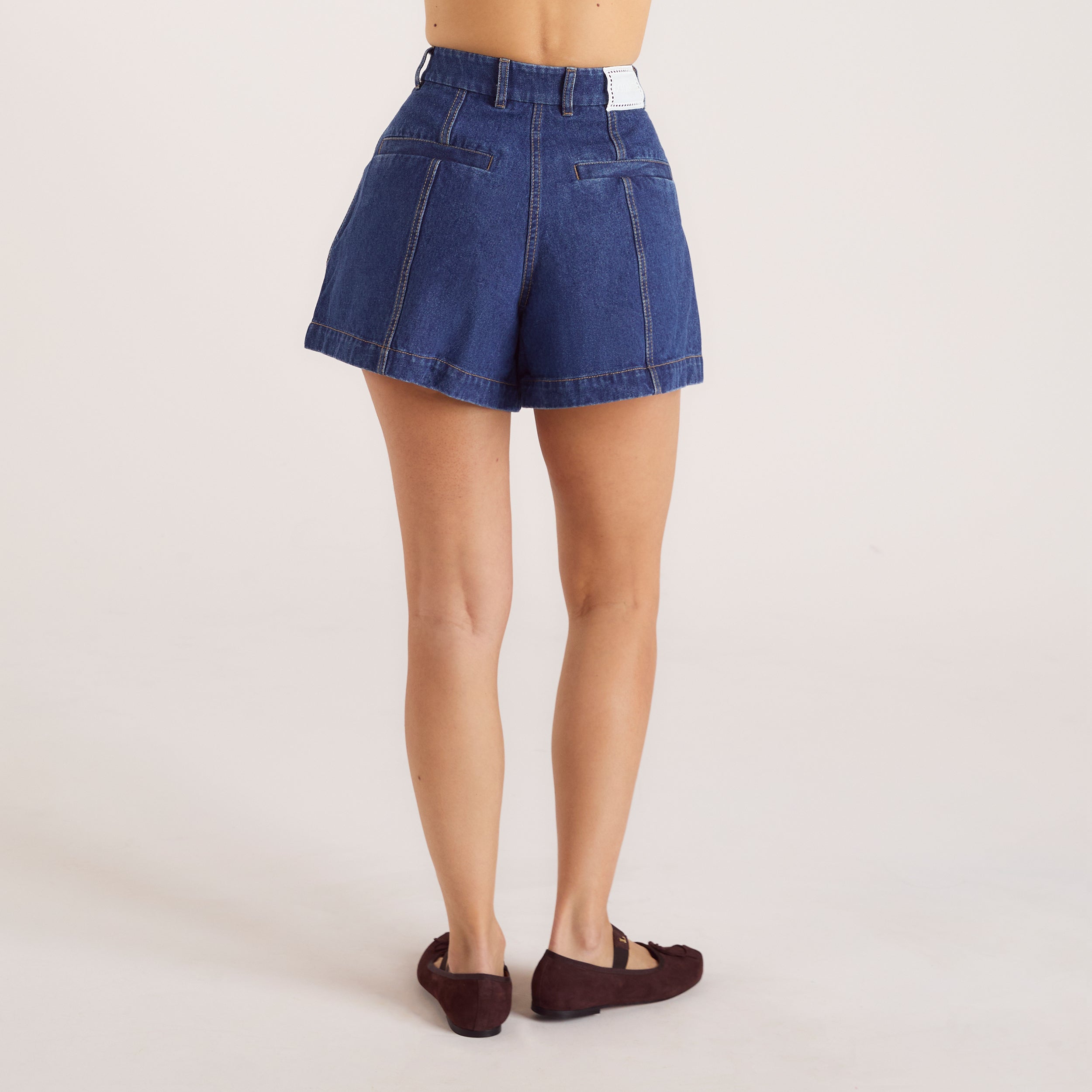 Wide-Hem Denimshorts | Wide-Hem Denimshorts - Blå