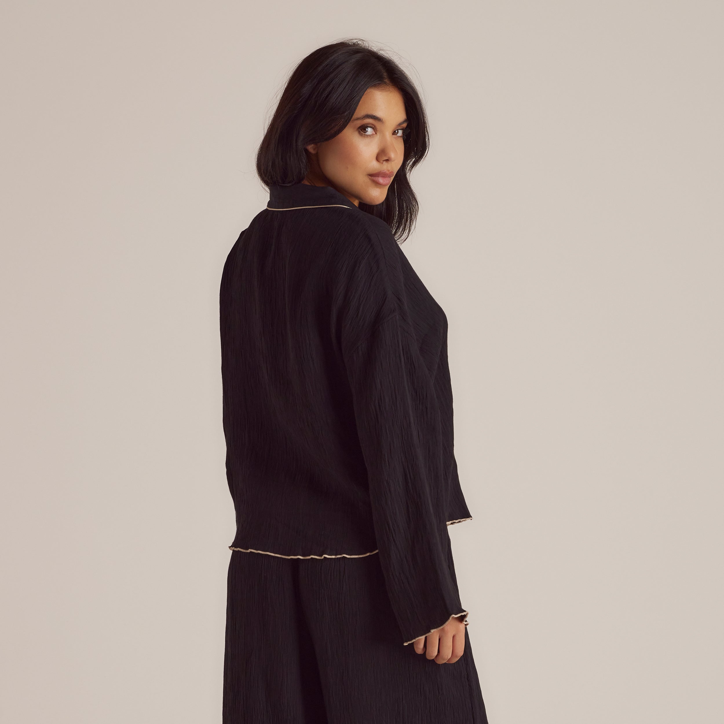 Crinkle Pyjamasskjorte | Imaani, S