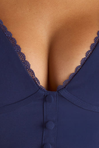 Plunge Mini-kjole - Navy alternate