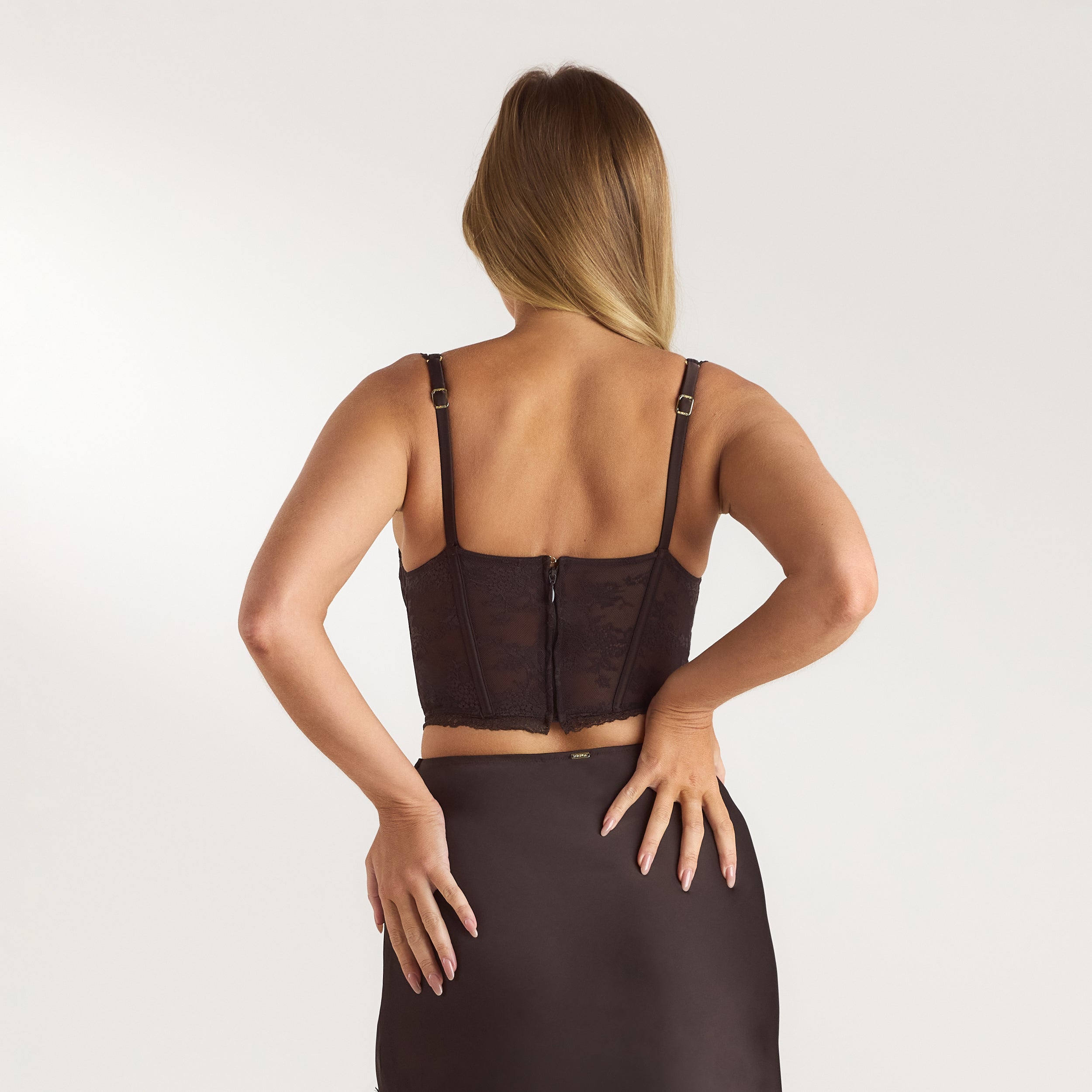 Lace Bralette Top | Lace Bralette Top - Chokolade