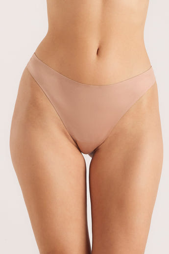 Seamless Bonded Thongs (3-pakke) - Honningfarvet alternate
