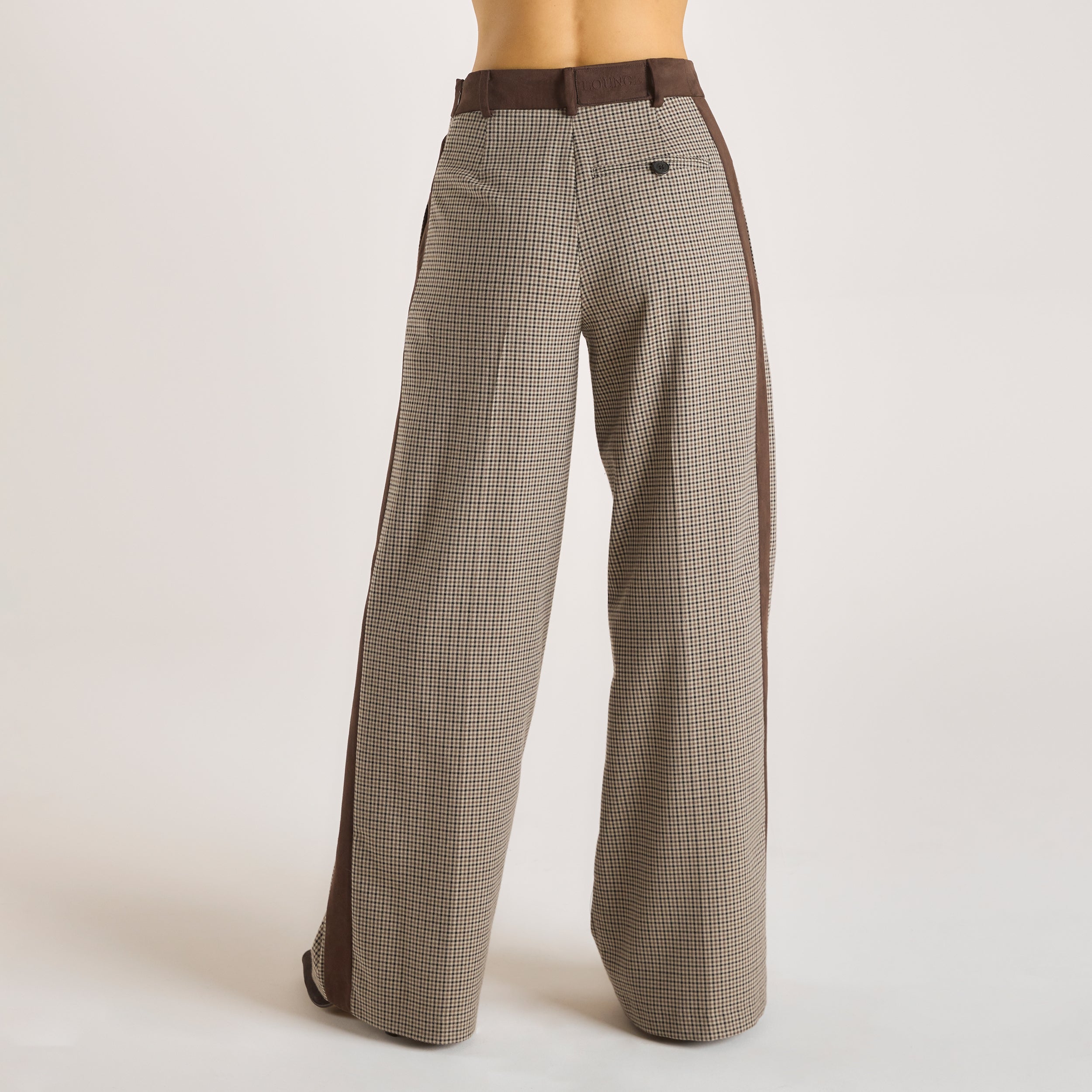 Houndstooth-bukser - Brun alternate