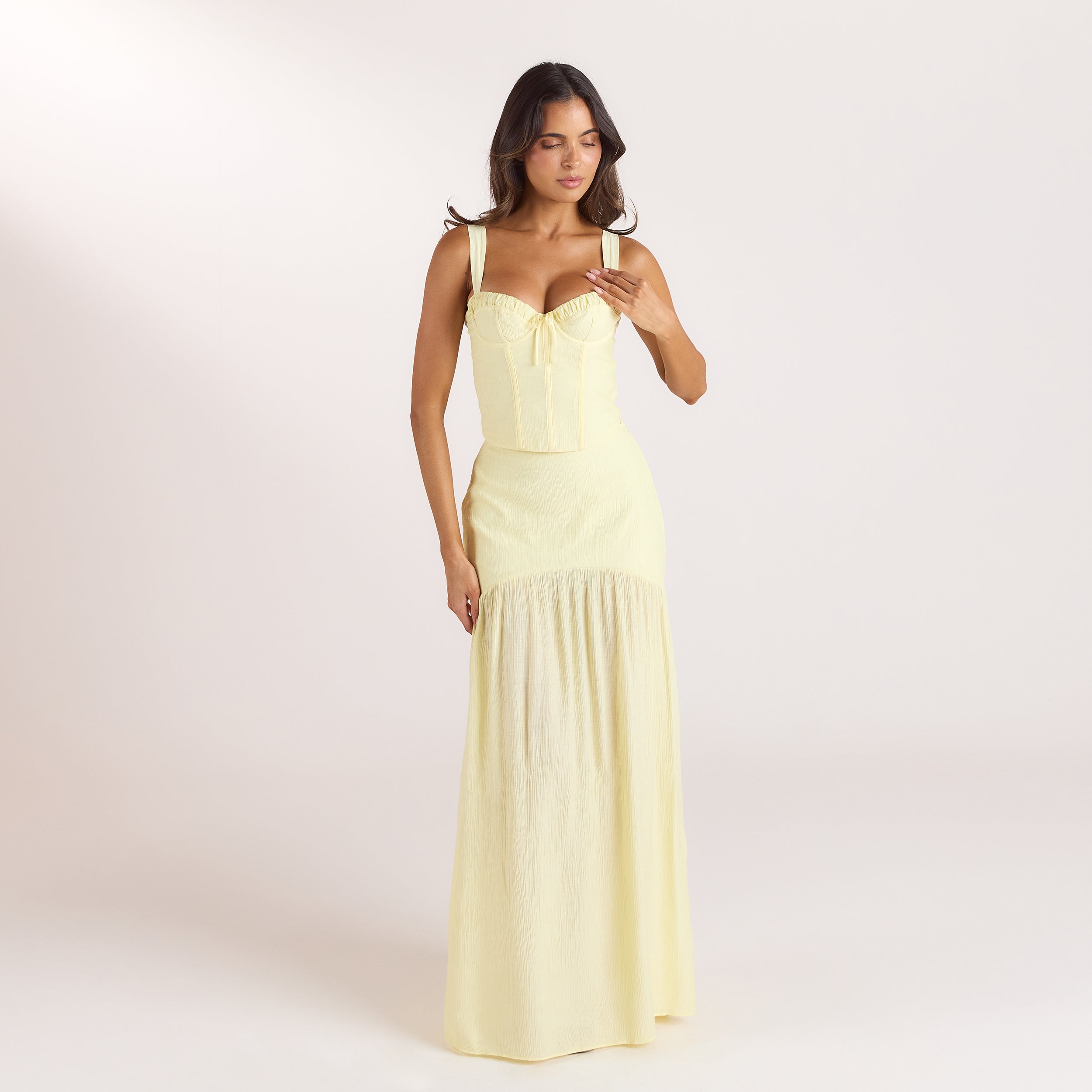 Sheer Maxi-nederdel - Citrongul alternate