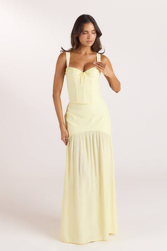 Sheer Maxi-nederdel - Citrongul alternate