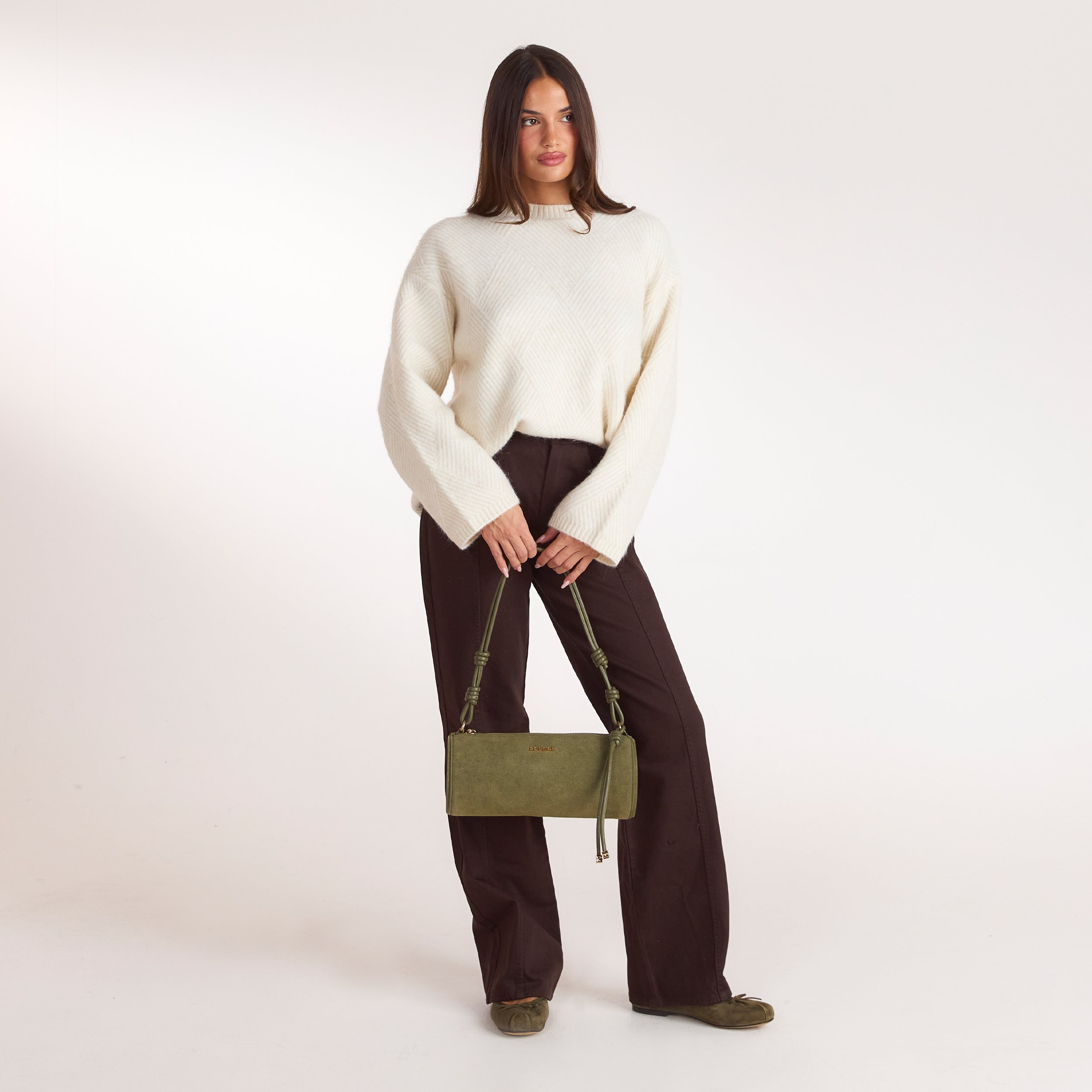 Miffy Barrel Shoulder Bag | Miffy Barrel Shoulder Bag - Oliven