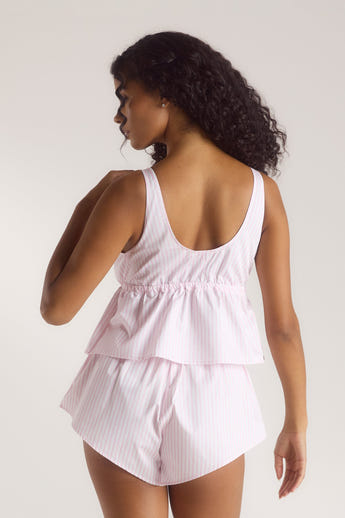 Bloom & Stripe Cami Pyjamatop - Pink alternate