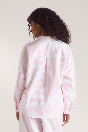 Bloom & Stripe Pyjamaskjorte - Pink alternate