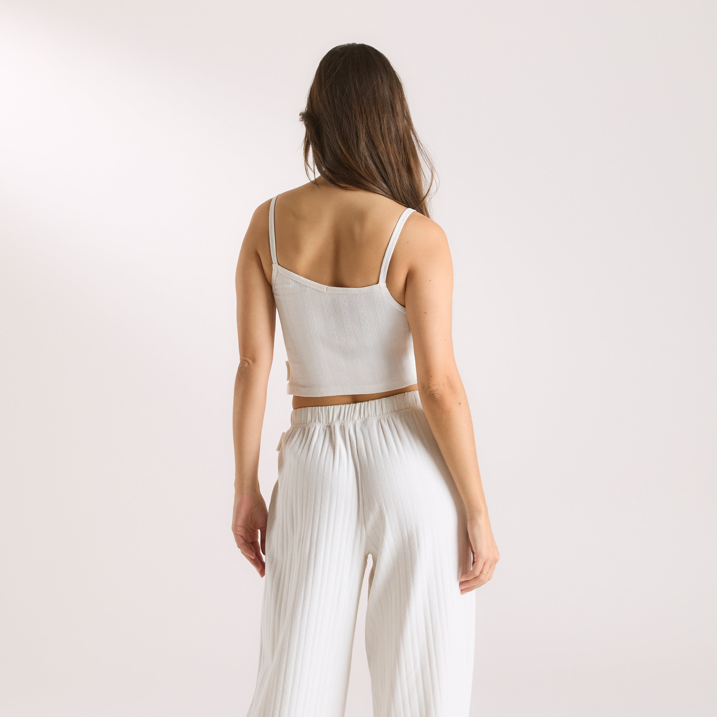 Pointelle Cami Pyjamatop | Pointelle Cami Pyjamatop - Creme