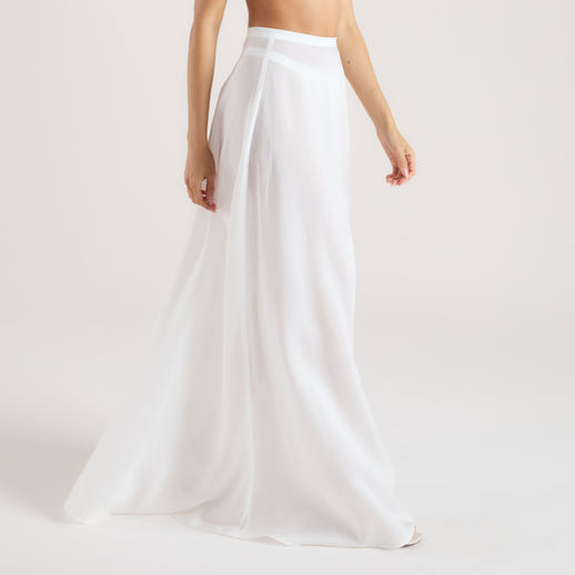 Sheer Maxi Nederdel - Hvid alternate