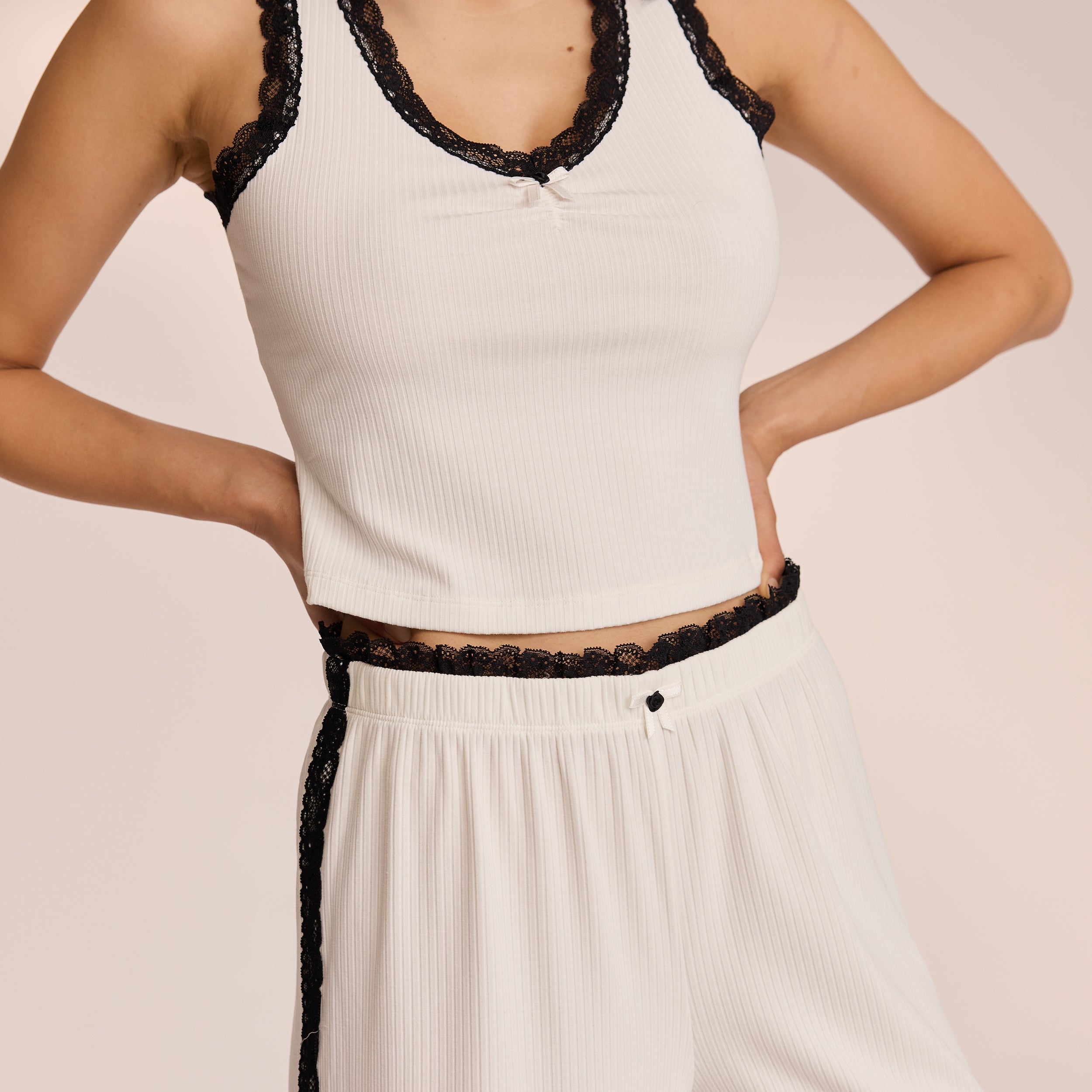 Pyjamabukser med Blonder  | Miki, S