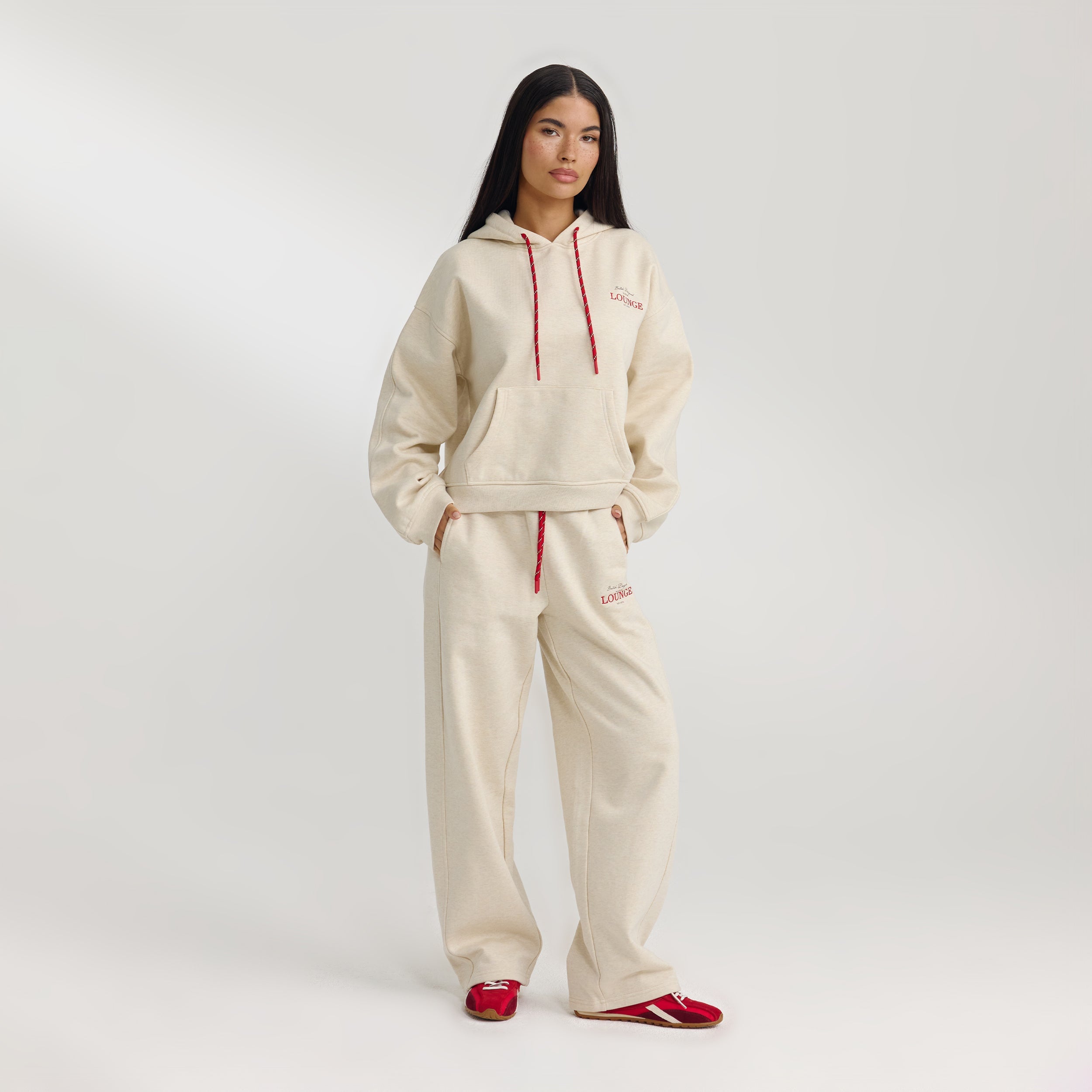 Oversized Hættetrøje | Oversized Hættetrøje - Havregryn Marl