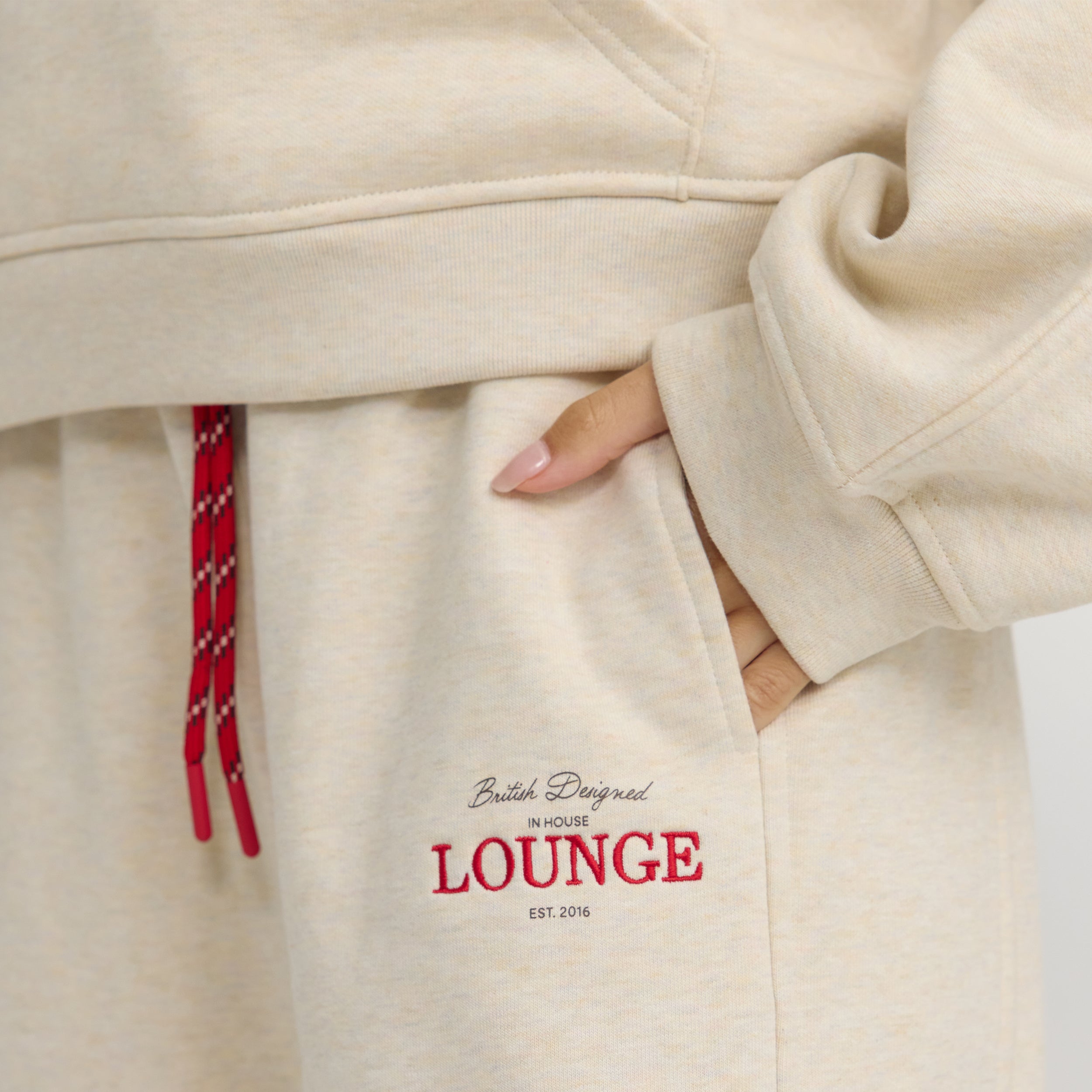 Joggingbukser med Lige Ben - Havregryn Marl alternate