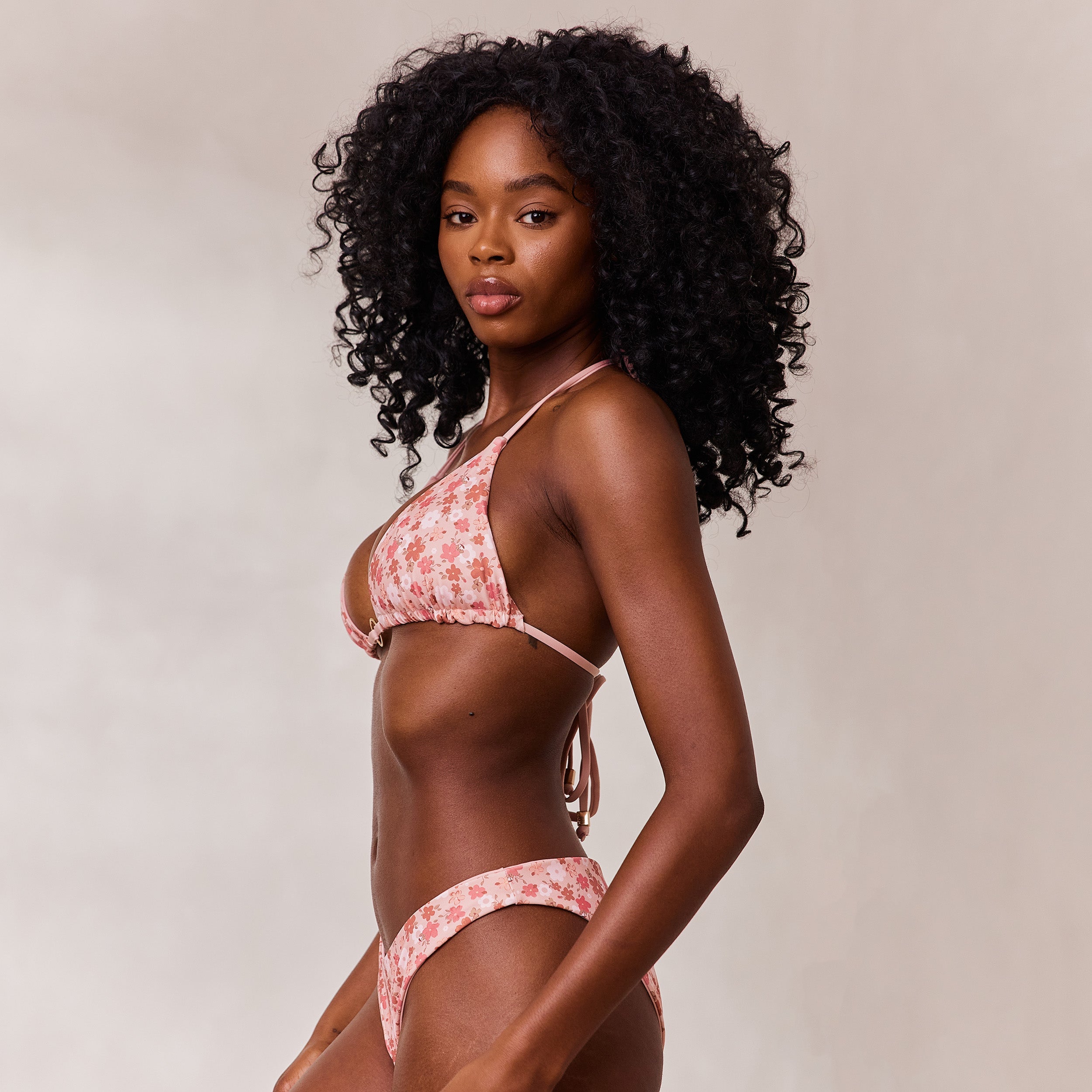 Vendbar Triangle Bikinitop | Vendbar Triangle Bikinitop - Pink/Blomstret