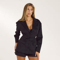 Suedette Blazer - Sort