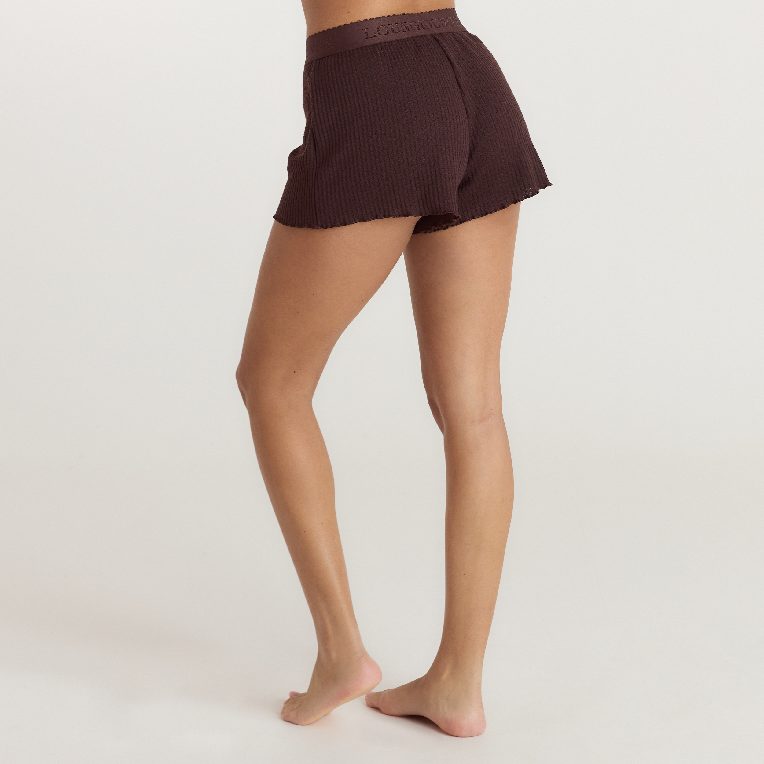 Soft Waffle Pyjama-Shorts | Soft Waffle Pyjama-Shorts - Mørk Chokolade