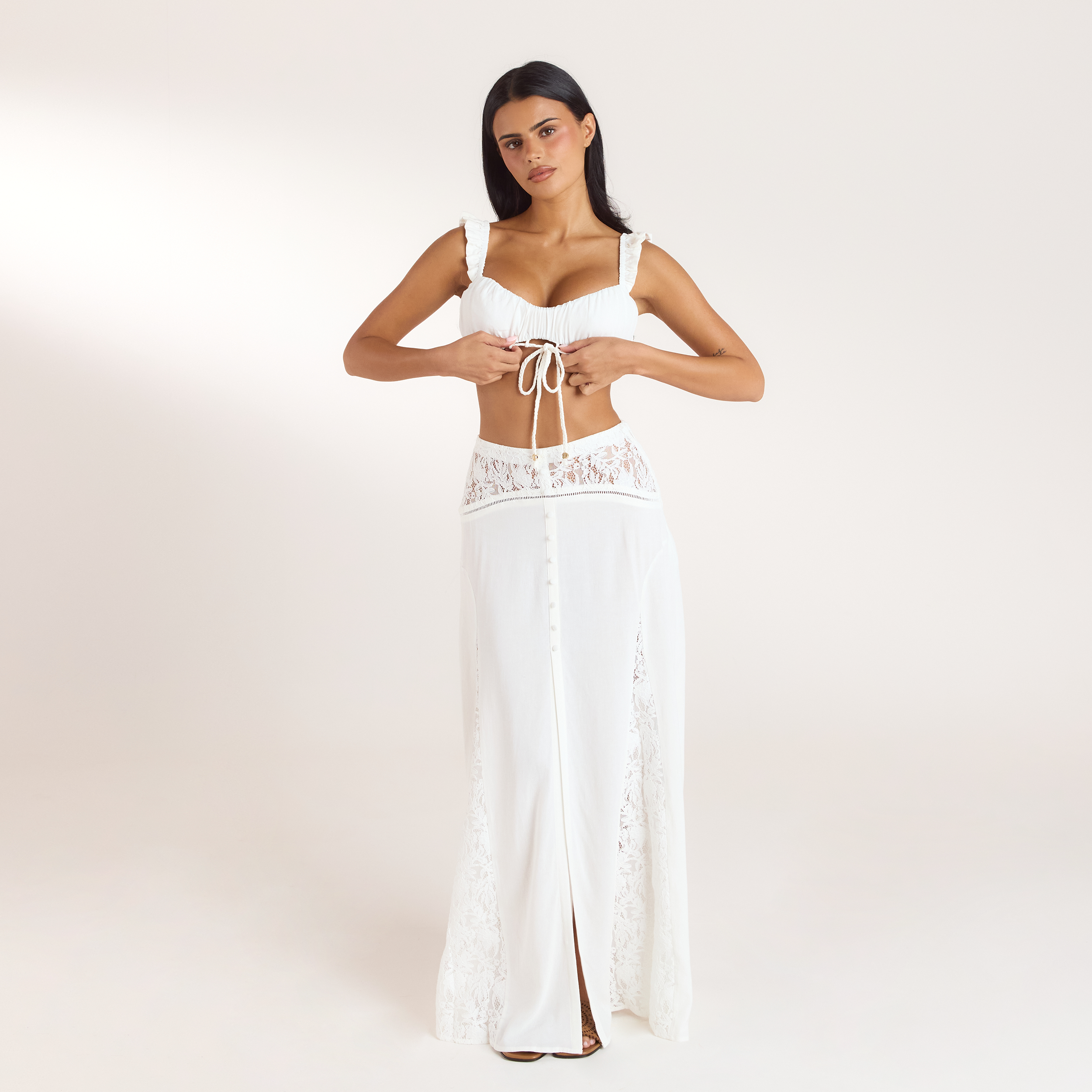 Bralette med rynk | Bralette med rynk - Creme