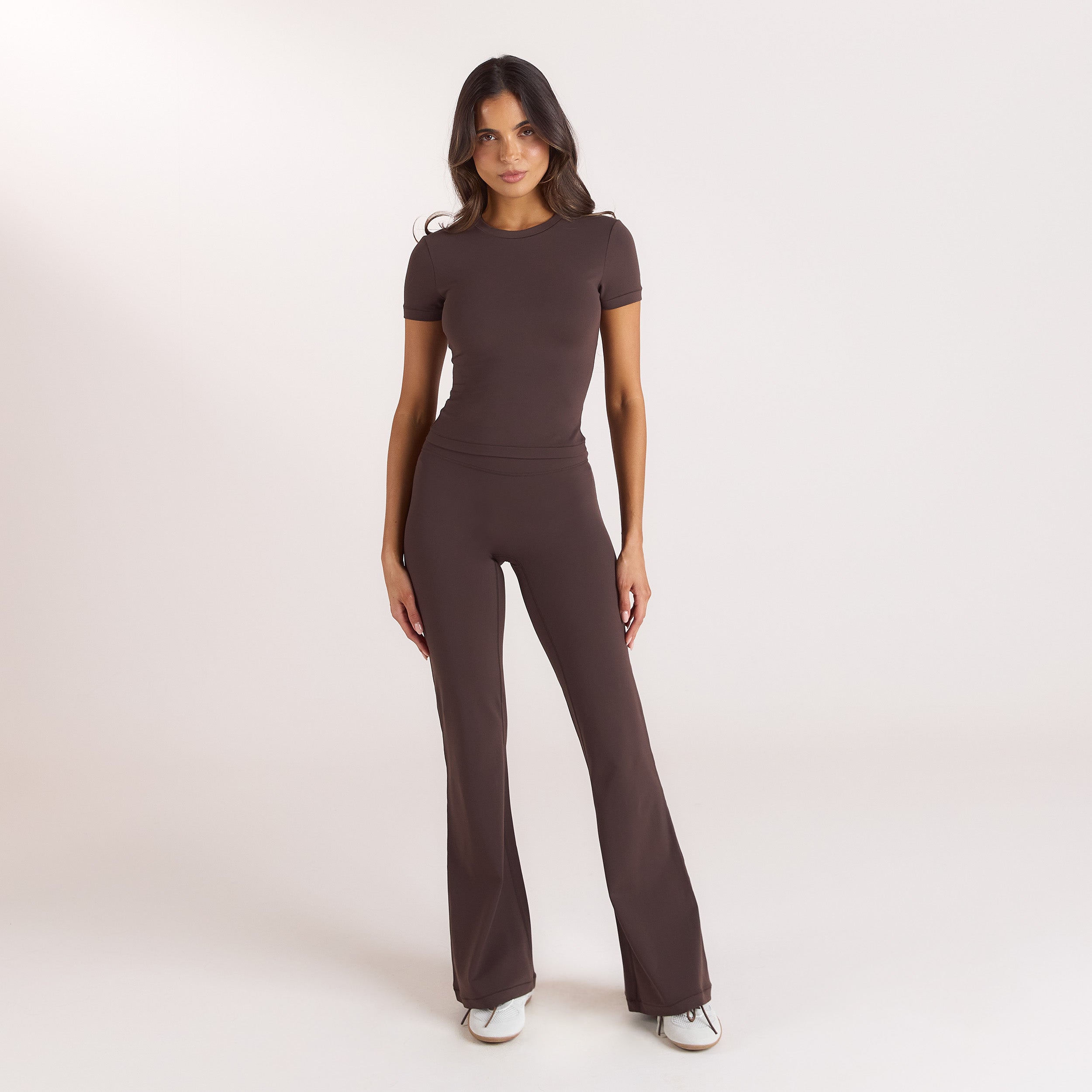 ContourSoft Udslåede Leggings | ContourSoft Udslåede Leggings - Mørk Chokolade